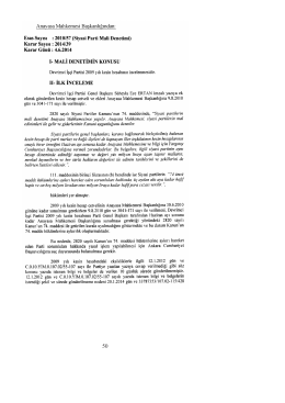 2010/57 (Siyasi Parti Mali Denetimi), K: 2014