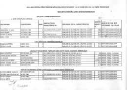 2014-2015 EGİTİM &ouml;ĞRETİM D&Ouml;NEMİ SosYAL HİZMET B&Ouml;L&Uuml;M&Uuml;