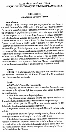 Yönetmeliğin eki için tıklayınız