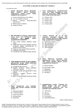 2014 Ara Sınav İNDİR - Uzman Kariyer Yayınları