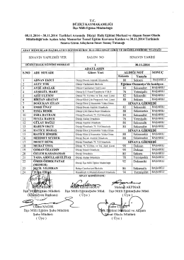 T. - d&uuml;zi&ccedil;i il&ccedil;e mill&icirc; eğitim m&uuml;d&uuml;rl&uuml;ğ&uuml;