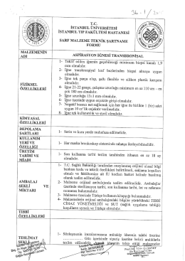 Teknik Şartname - İstanbul &Uuml;niversitesi