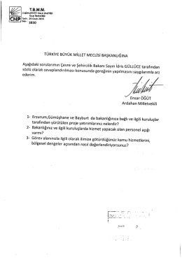 türkiye büyük millet meclisi başkanlığına