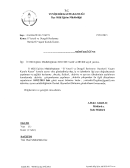 T.c. - mersin - yenişehir ilçe millî eğitim müdürlüğü