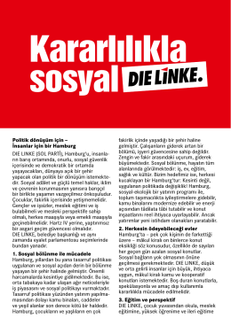 Kararlılıkla sosyal - DIE LINKE. Landesverband Hamburg