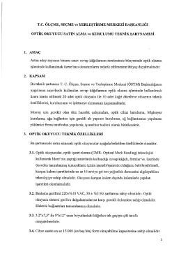 Teknik Şartname