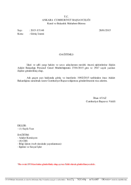 G&ouml;r&uuml;ş İstemi - Adalet Bakanlığı