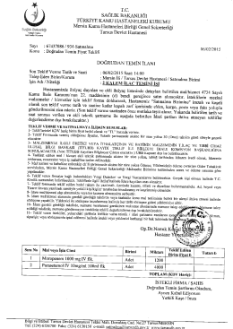 sAĞLıK BAKANLIĞI - Tarsus Devlet Hastanesi