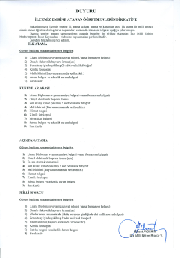 yeni duyuru! il&ccedil;emiz emrine atanan &ouml;ğretmenlerin dikkatine! tıklayınız!