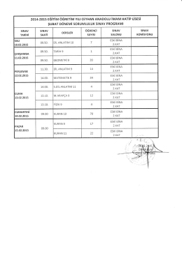 2014-2015 EĞİTİM &Ouml;ĞRETİM YİLİ cEYHAN ANADOLU İMAM HATİP