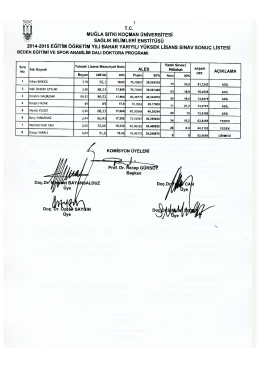 2014-2015 EĞİTİM OGRETİM sAĞLıK BİLİMLERİ ENSTİT&Uuml;S&Uuml;