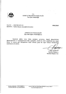 - T.c. - Ahmetli İl&ccedil;e Milli Eğitim M&uuml;d&uuml;rl&uuml;ğ&uuml;