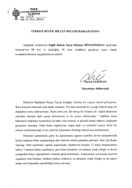 türkiye büyük millet meclisi başkanlığına