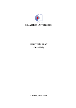 Stratejik Plan - Atılım Üniversitesi