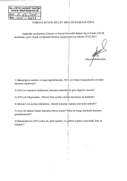 MiLLiYEr&ccedil;l HAREKET PARTlsI T.B.M.M. GRUP BAŞKANLIĞI