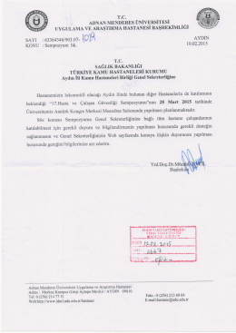 T.c. ADNAN MENDERES &Uuml;NİVERSİTESİ . UYGULAMA vE