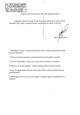 MiLLı`YEr&ccedil;i HAREKET PAR`rlsl T.B.M.M. GRUP BAŞKANLIĞI