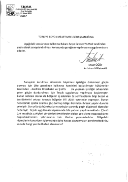 ` sf" f 35357 TÜRKİYE BUYUK MİLLET MECLİSİ BAŞKANLIĞINA