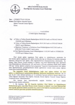 &Ouml;zel Eğitim Alanında Destek Eğitimi verecek uzman &ouml;ğretici kursu