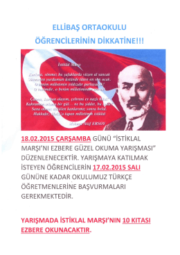 İstiklal Marşı Okuma Yarışması
