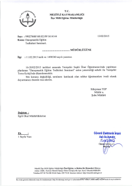 T.c. MEzİTLİ KAYMAKAMLIĞI İl&ccedil;e Mıııı Eğitim M&uuml;d&uuml;rl&uuml;ğ&uuml;