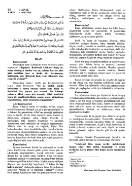 13/02/2015 Tarihinde Okunacak Hutbe
