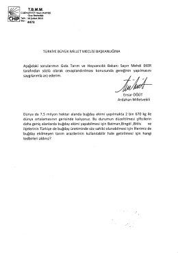 W` İ 4473 TÜRKIYE BUYUK MİLLET MECLisi BAŞKANLıĞıNA