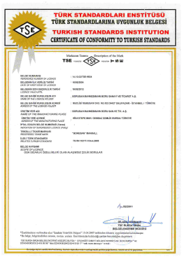 TS EN 10217-1 Genel Ama&ccedil;lı Tesisat Boruları