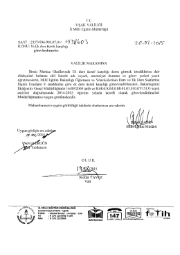16. Ek Ders &Uuml;creti Karşılığı G&ouml;revlendirilmeler 20.02.2015 16:18