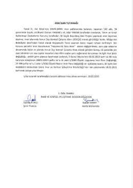 Askı iLAN TUTANAĞI - Tokat İl &Ouml;zel İdaresi