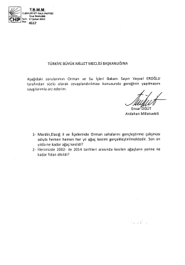 ardahan mv.ensar öğüt`ün orman ve su işleri bakanı`na sözlü sorusu