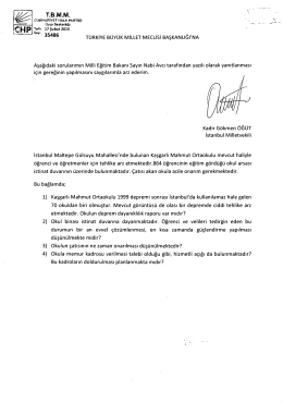 35485 TURKıYE BUYUK MıLLET ıvıEcLısı BAşKANLıGı`NA