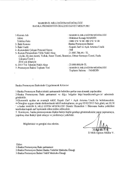 il mem 2015 promosyon şartname ve ihaleye davet mektubu i&ccedil;in