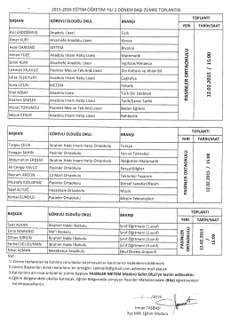 2014-2015 z&uuml;mre toplantısı - Pasinler İl&ccedil;e Milli Eğitim M&uuml;d&uuml;rl&uuml;ğ&uuml;