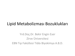 Lipid Metabolizması Bozuklukları