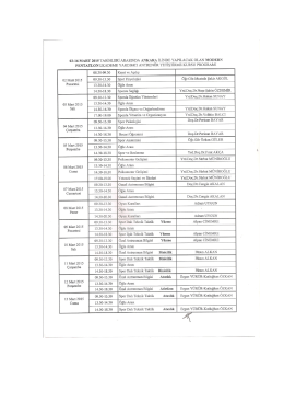 Pazartesi 1330-1430 Öğle Arasi