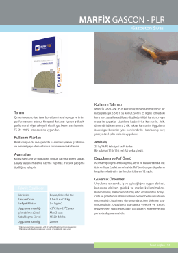 MARFİX GAscoN - PLR - Marfix Yapı Kimyasalları