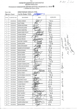 21.Grup B - Osmangazi &Uuml;niversitesi