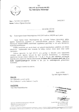 YAZI - Ergani İl&ccedil;e Milli Eğitim M&uuml;d&uuml;rl&uuml;ğ&uuml;