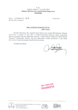 İstiklal Marşını Ezbere En G&uuml;zel Okuma Şiir Yarışması