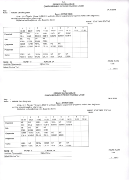 öğretmen ders programları