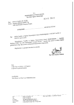 Tüm Resmi ve Özel Lise Müdürlüklerine