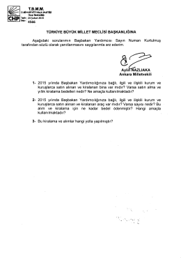 W` ` 4566 TÜRKİYE BÜYÜK MİLLET MEcLisi BAŞKANLIĞINA