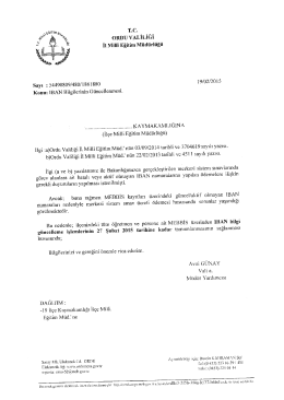 T.C. QRDU vAL&icirc;LİĞ`ı iı Mııı&icirc; Eğitim M&uuml;d&uuml;rl&uuml;ğ&uuml;