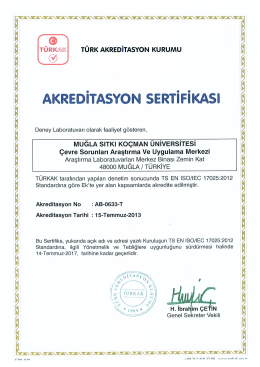 TS EN ISO 17025 BELGESİ