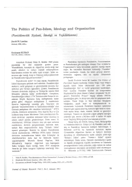 The Politics of` Pan-Islam, Ideology and Organization