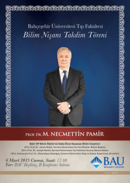 Prof. Dr. Necmettin Pamir Bilim Nişanı Töreni