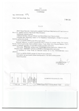 Vekil İmam-Hatip Sınav İlanı 18.03.2015