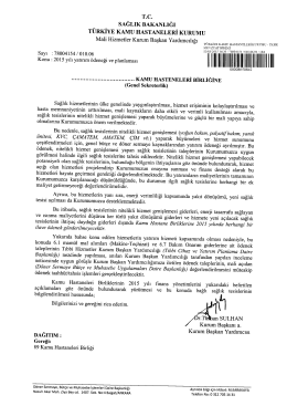 2015 Yılı Yatırım &Ouml;deneği ve Planlaması