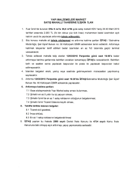 YAPı MAEZEMEEERİ MARKET _ sATış MAHALLı TAHsısıNE